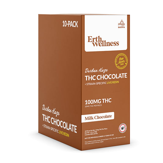 Durban Haze THC chocolate bar sealed packaging