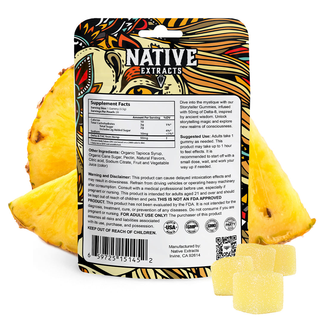 Storyteller CBD tincture pouch back