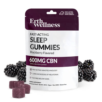 CBN Blackberry sleep gummies package front