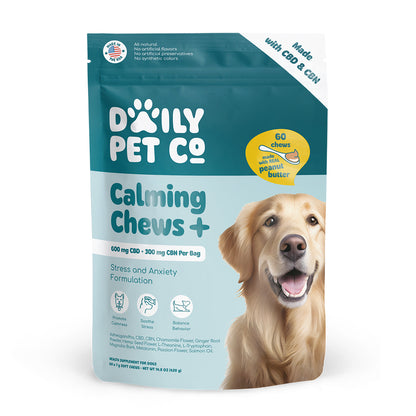 Calming Soft Chews+ for Dogs - 600mg CBD : 300mg CBN