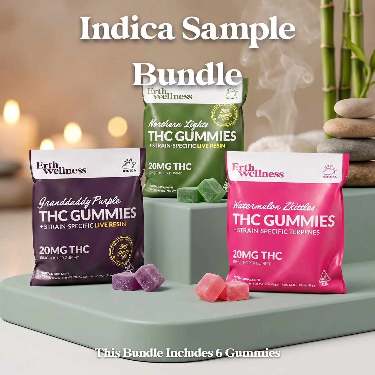 Indica THC Sample Bundle – Deep Relaxation Trio