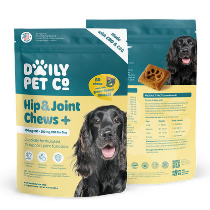 Hip & Joint Soft Chews+ for Dogs - 600mg CBD : 300mg CBG