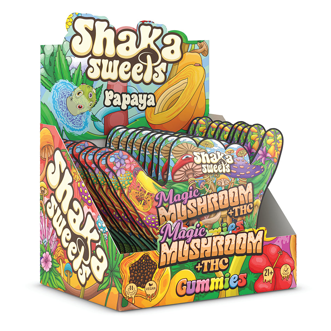 Shaka Sweets Magic Mushroom + THC Gummies | Papaya Flavor