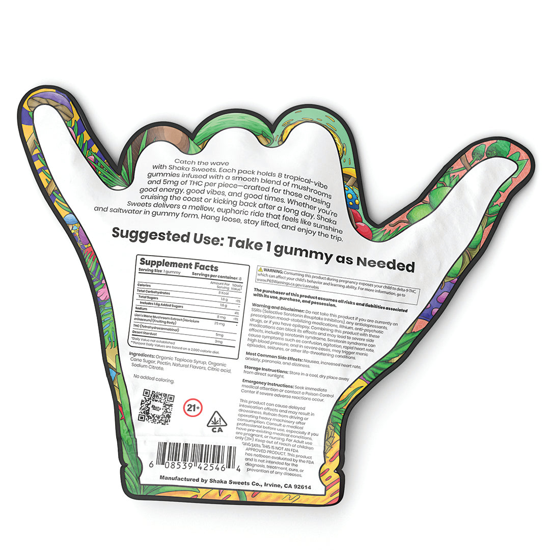 Shaka Sweets Magic Mushroom + THC Gummies | Pina Colada
