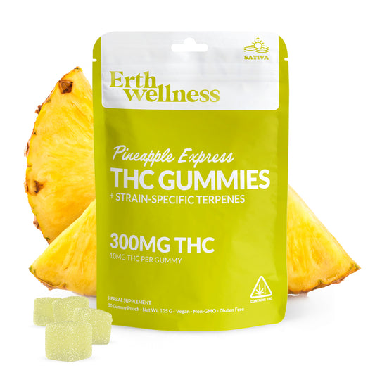 Δ9 THC Gummies – Pineapple Express (Sativa) | Strain Specific | Pineapple (300mg)