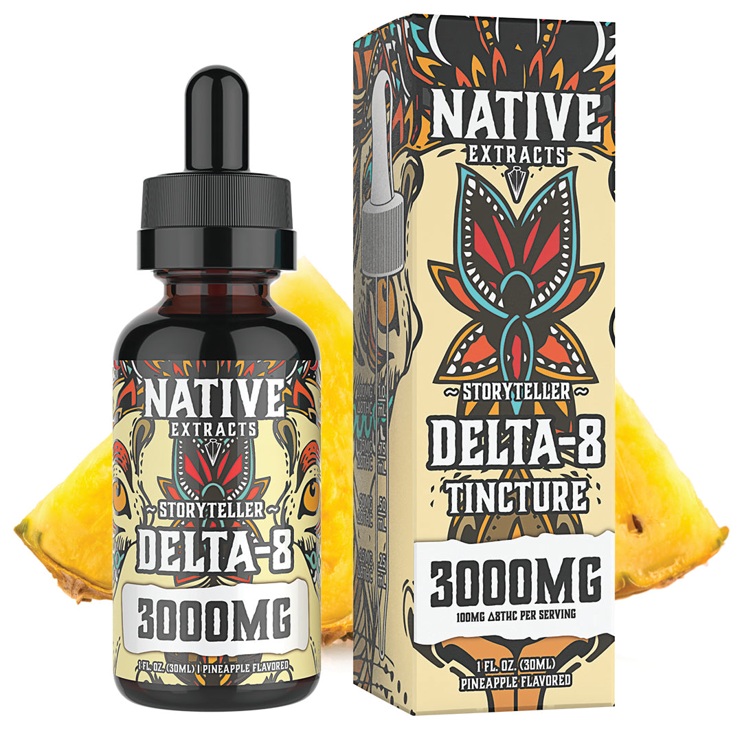 Native Extracts - "Storyteller" - Delta-8 Tincture - 3000mg  (High Potency)