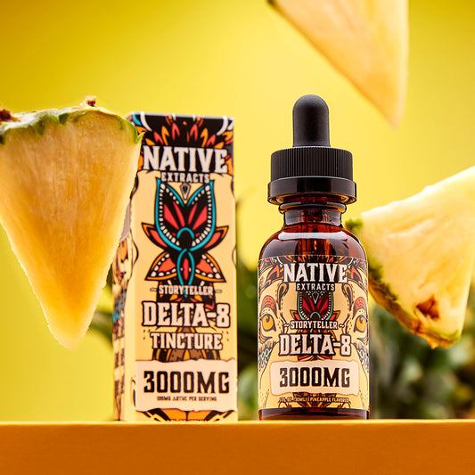 Native Extracts - "Storyteller" - Delta-8 Tincture - 3000mg  (High Potency)