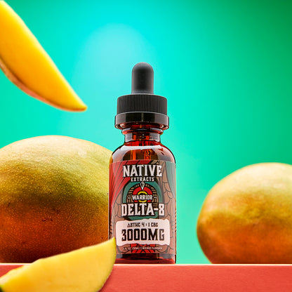 Native Extracts - "Warrior" - Delta-8 4 : 1 CBG Tincture - 3000mg  (High Potency)
