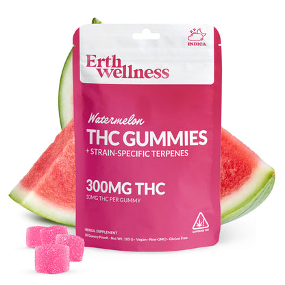 Δ9 THC Gummies – Watermelon (Indica) | Strain Specific | Watermelon Candy (300mg)